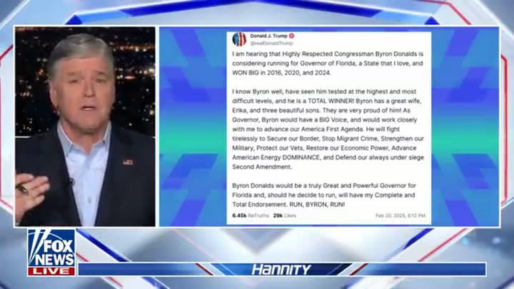 El republicano candidato a gobernador de Florida que Trump respalda y lidera las encuestas 2026