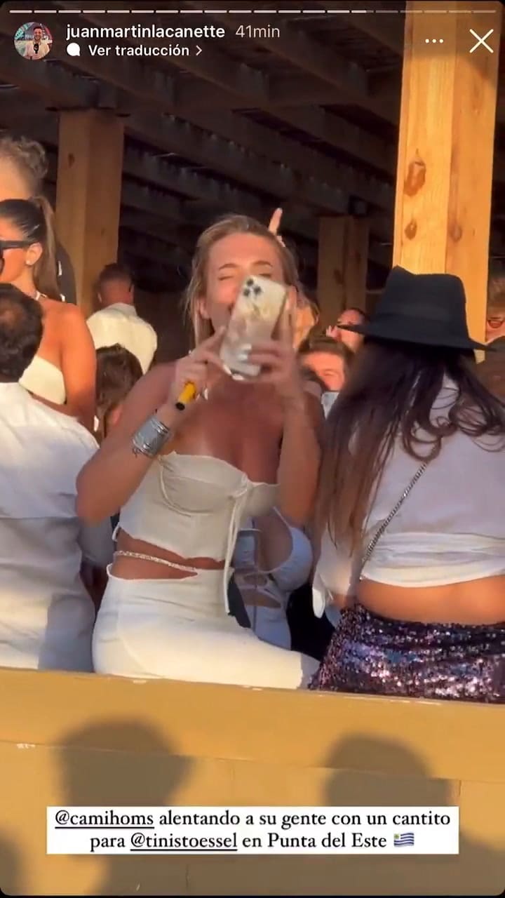 El polémico cántico de Cami Homs contra Tini en Punta del Este