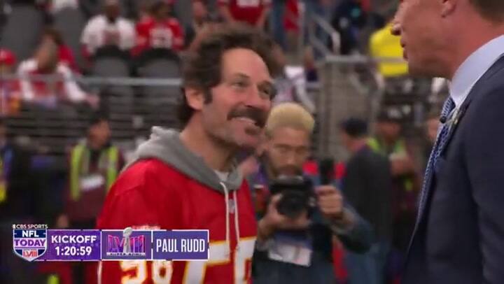 Paul Rudd en el Super Bowl 2024