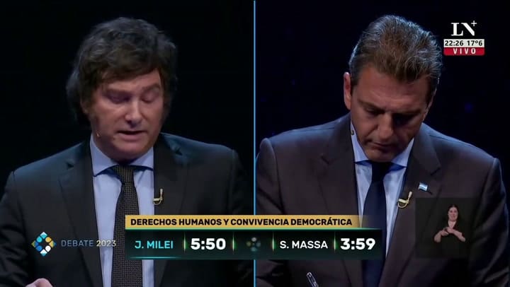 El gesto de Sergio Massa cuando Javier Milei habló de Leandro Santoro