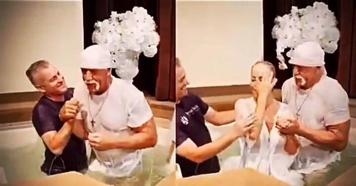 Hulk Hogan y su esposa se bautizan en Florida: “El mejor día de mi vida”