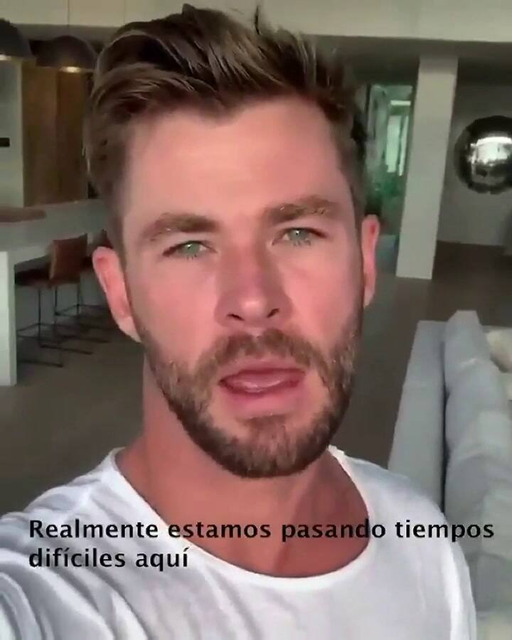 Mensaje del actor Chris Hemsworth - Fuente: Twitter
