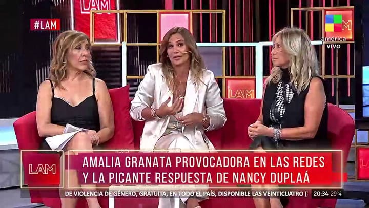Amalia Granata le contestó a Nancy Dupláa por el rol del ministerio de la Mujer