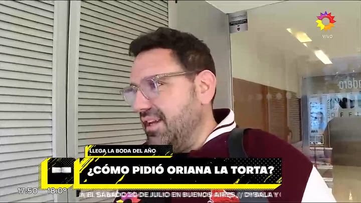 Damian Betular hablo de la torta de bodas de Oriana Sabatini y Paulo Dybala