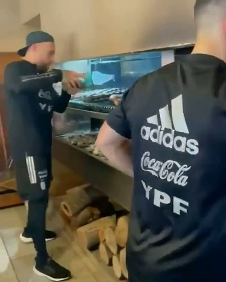 El festejo por el cumpleaños de Lionel Messi en la AFA
