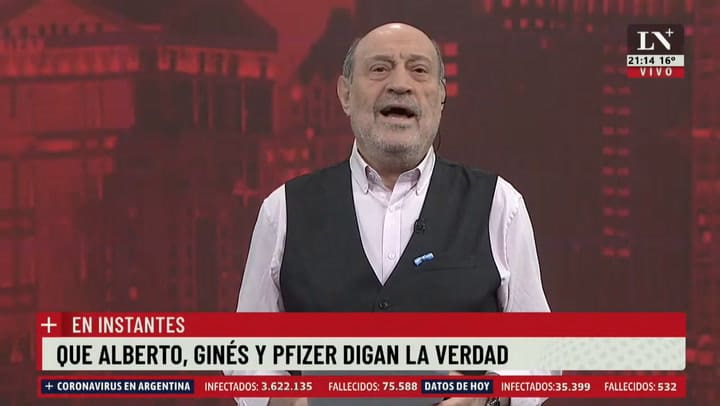 Alfredo Leuco: 'Alberto, Ginés y Pfizer deben decir la verdad'