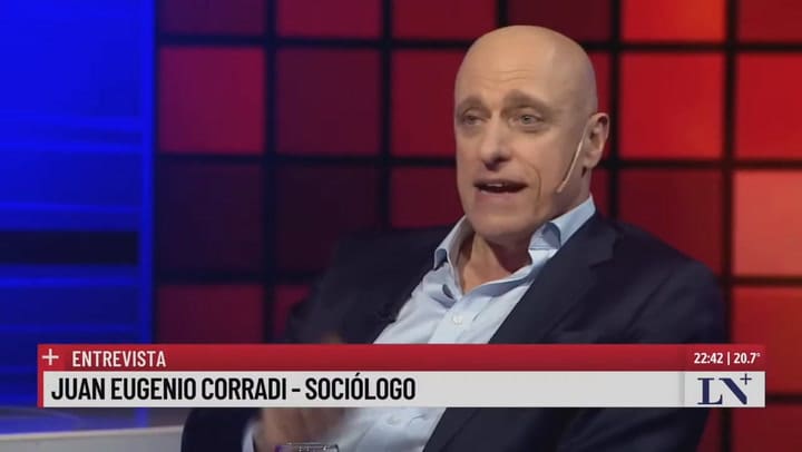 El sociólogo Juan Corradi con Carlos Pagni en LN+