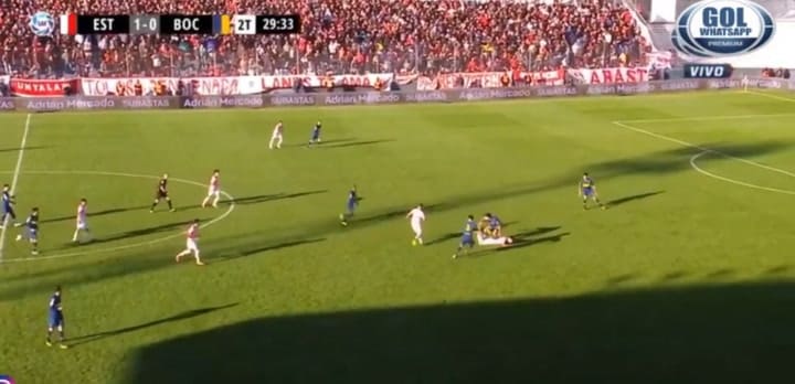 Gol de Matías Pellegrini - Estudiantes 2 Boca 0. Fuente: YouTube