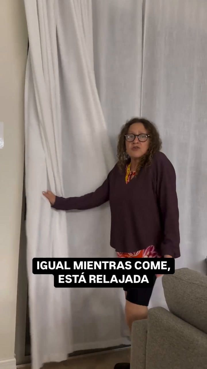 Jimena Barón mostró cómo se prepara para la llegada del huracán
