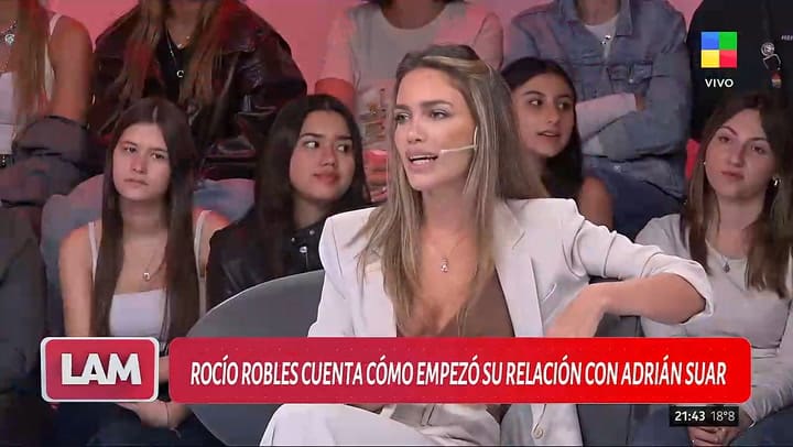 Rocío Robles dio detalles de los inicios de su relación con Adrián Suar