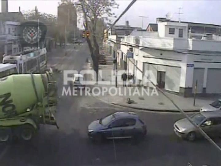 El momento del accidente del premetro