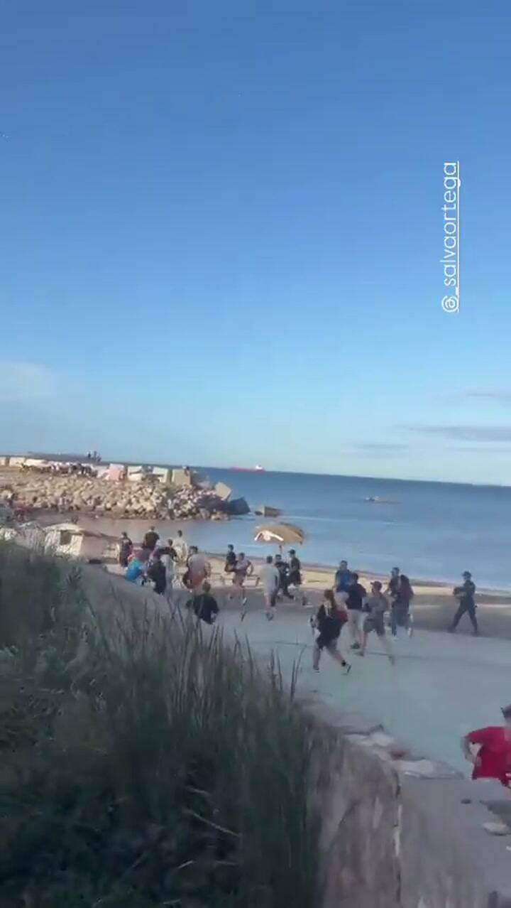 Incidentes en Ceuta entre los manifestantes y la Policía
