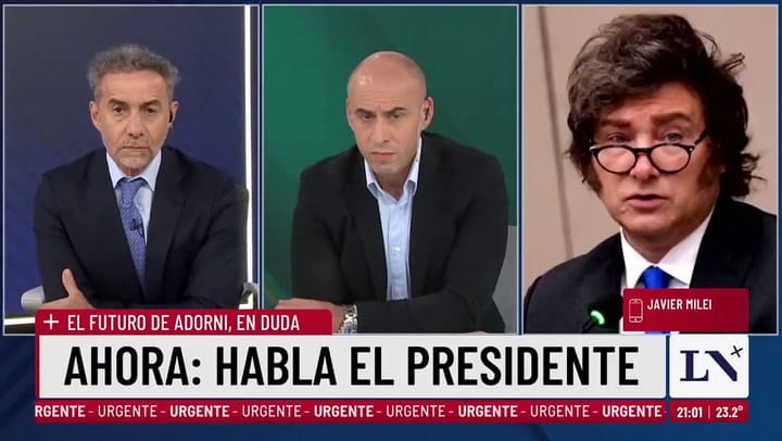 Milei salió a respaldar a Adorni luego de que Bullrich exija que presente sus DDJJ