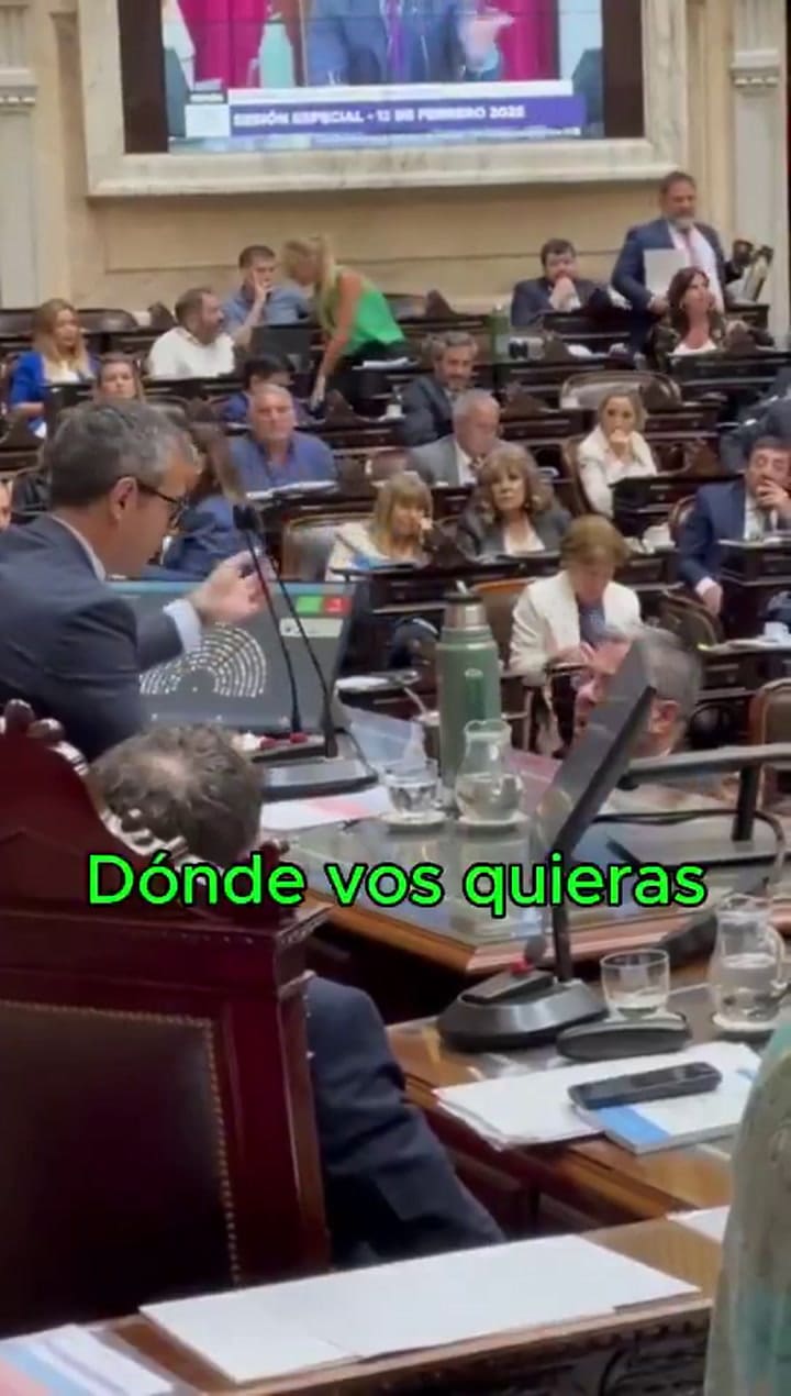 Germán Martínez se acercó al estrado de Martín Menem y lo invitó a pelear