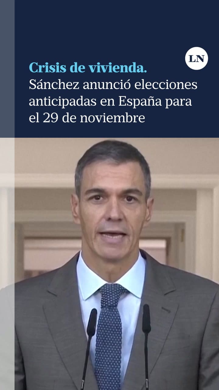 Pedro Sánchez anunció elecciones anticipadas en España para el 29 de noviembre