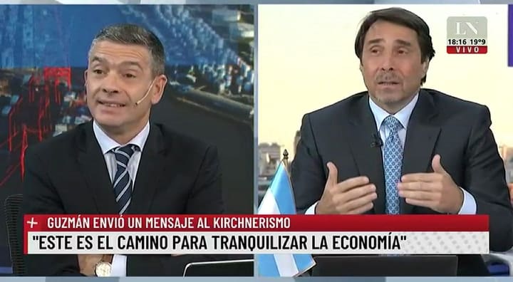 Eduardo Feinmann contó un almuerzo que encabezó Martín Guzmán: 'Comimos polenta'