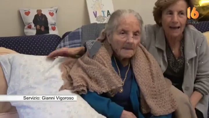 Lucía Laura Sangenito cuando cumplió 115 años - Ottopagine