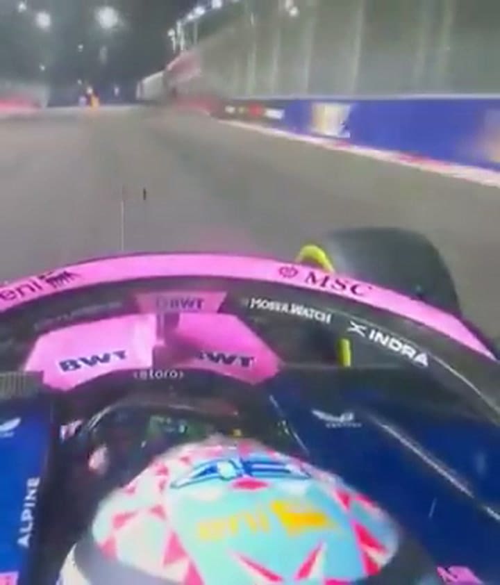 El momento cuando se quedó el auto de Franco Colapinto