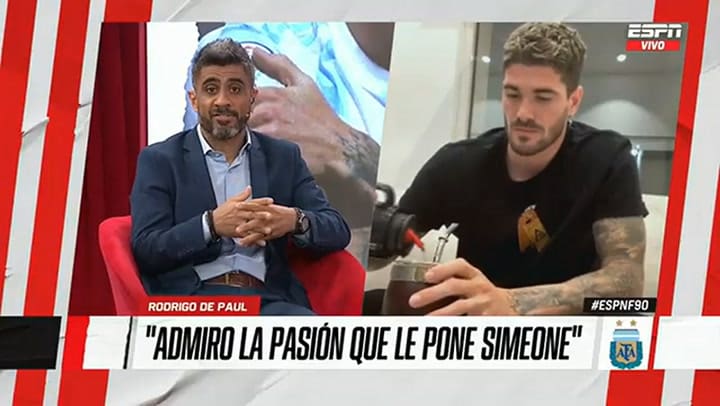 El pase de factura de Rodrigo De Paul a los periodistas de F90