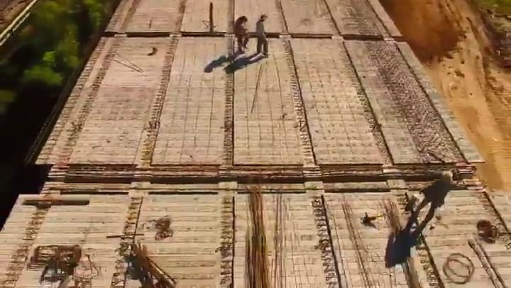 La autopista que están construyendo en Formosa, vista desde un drone