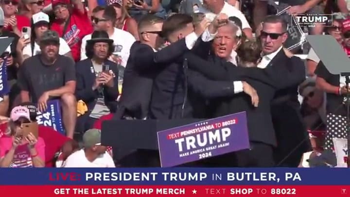 Conmoción en EE.UU. Disparan contra Trump y lo hieren en un acto de campaña