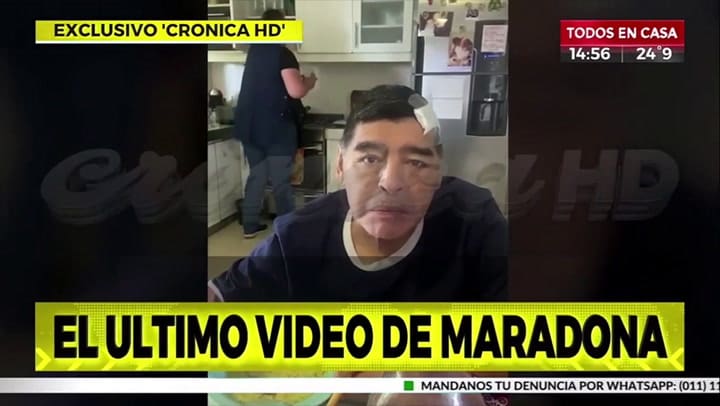 Diego Maradona: “Estoy abollado” - Fuente: Crónica TV