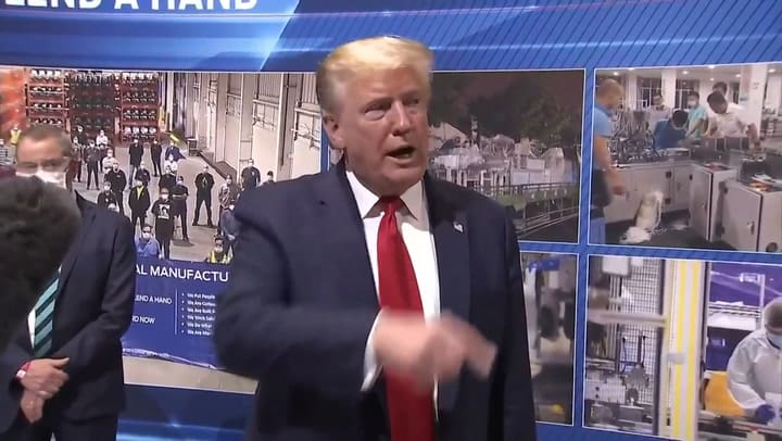 Donald Trump: “No quiero darle a la prensa el placer de verme con barbijo” - Fuente: YouTube