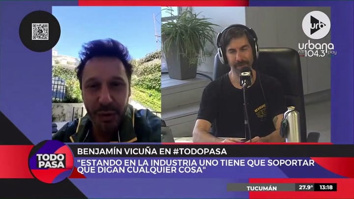 La divertida interrupción de Magnolia en un móvil de Benjamín Vicuña