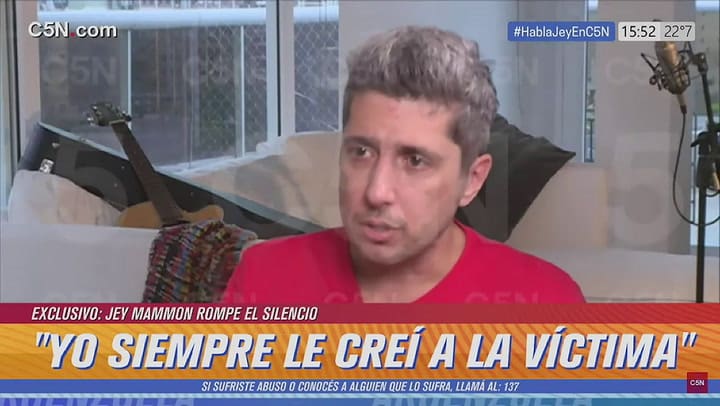Jey habla del último mensaje que le mandó Lucas Benvenuto. (Fuente: C5N)