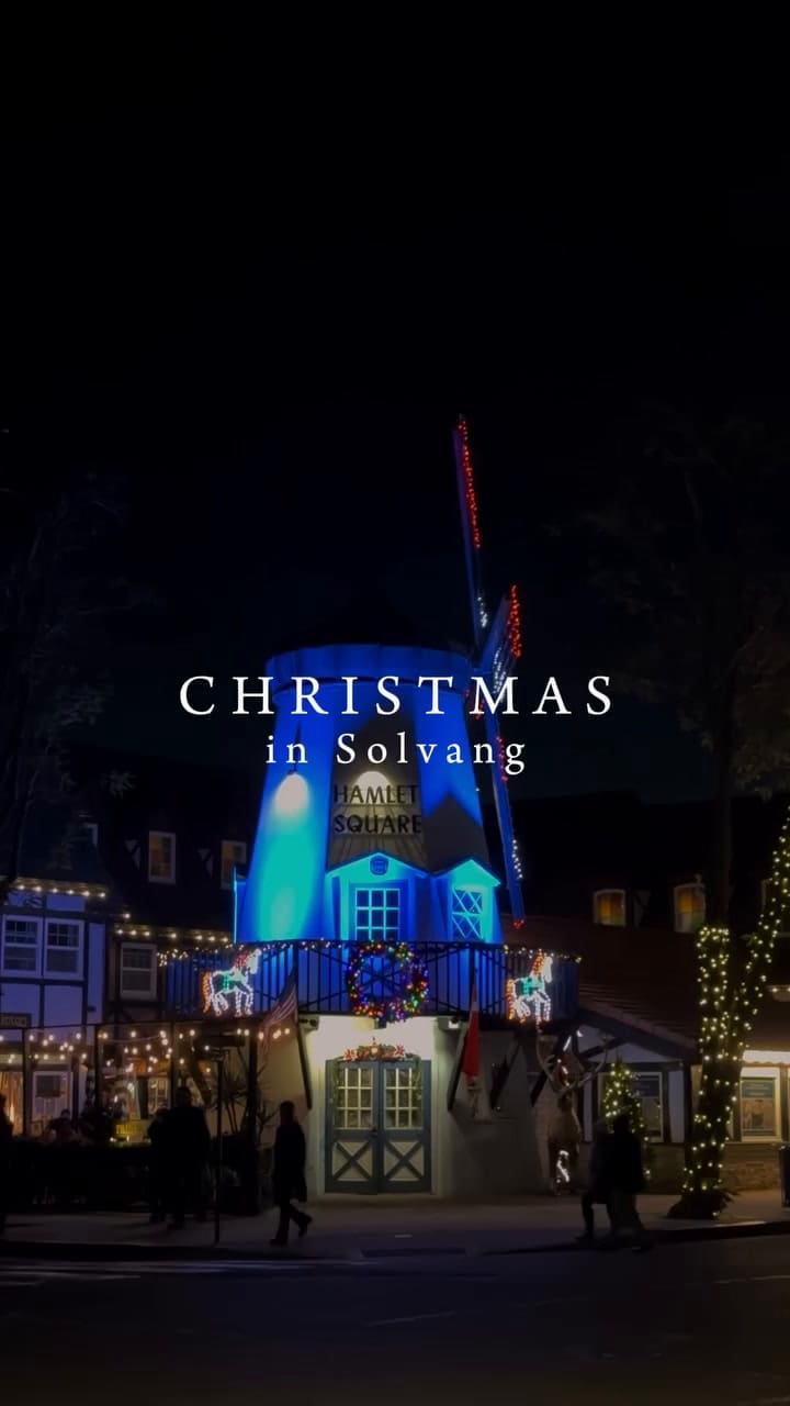 Así se vive la Navidad en Solvang, California (TikTok @brenda.in.wanderlust)