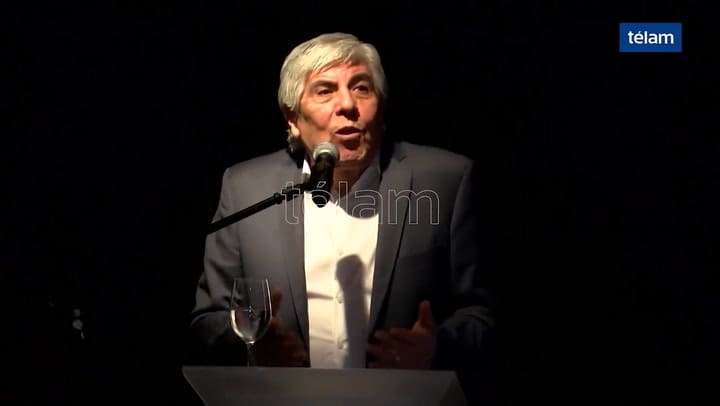 Hugo Moyano y Jorge Triaca inauguran el Sanatorio Antártida - Fuente: Télam