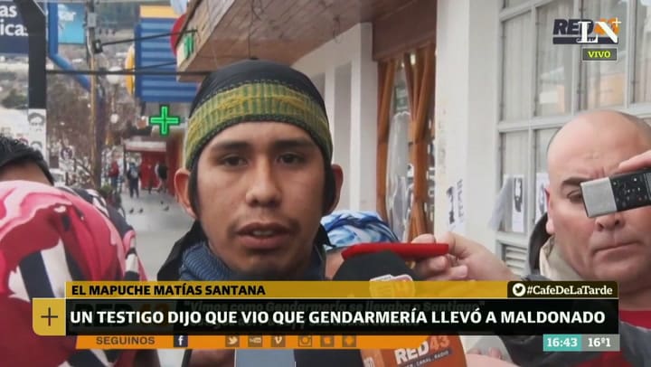 Matías Santana testificó que vio como Gendarmería se llevó a Maldonado