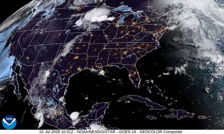 Satélite De La NOAA Hoy
