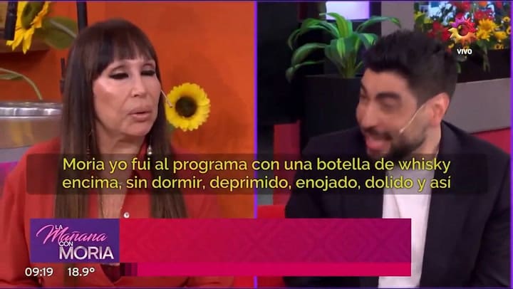 “Sin dormir y con whisky encima”: el revelador audio de Facundo Moyano a Moria Casán