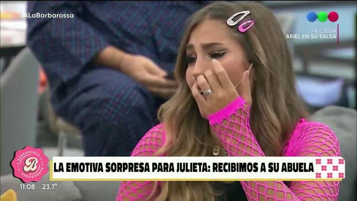 Los abuelos de Julieta Poggio la sorprenden en la casa de Gran Hermano