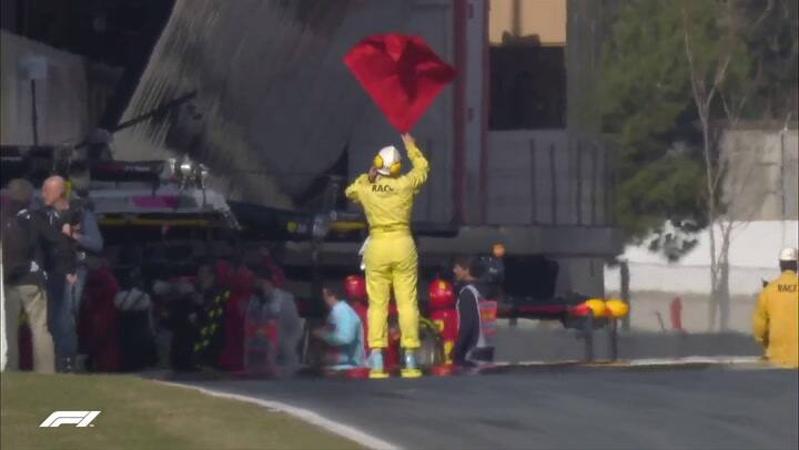 El momento de la falla de Lewis Hamilton - Fuente: Fórmula 1