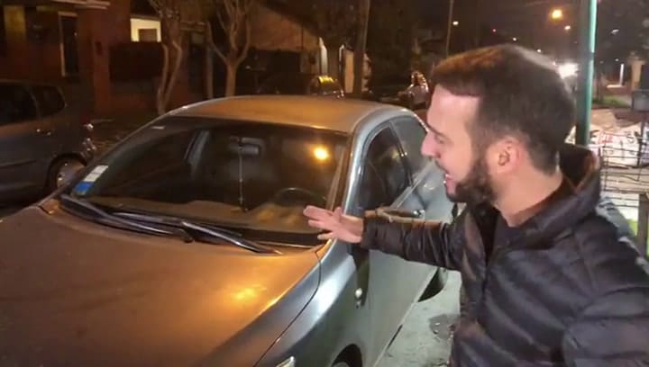 Este es el auto de Oscar Centeno donde transportaban el dinero de las coimas - Fuente: Telefé