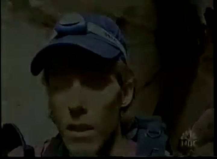 Un fragmento del video que hizo Aron Ralston mientras estaba atrapado