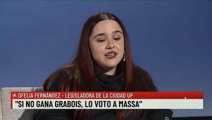 Ofelia Fernández con Luis Novaresio