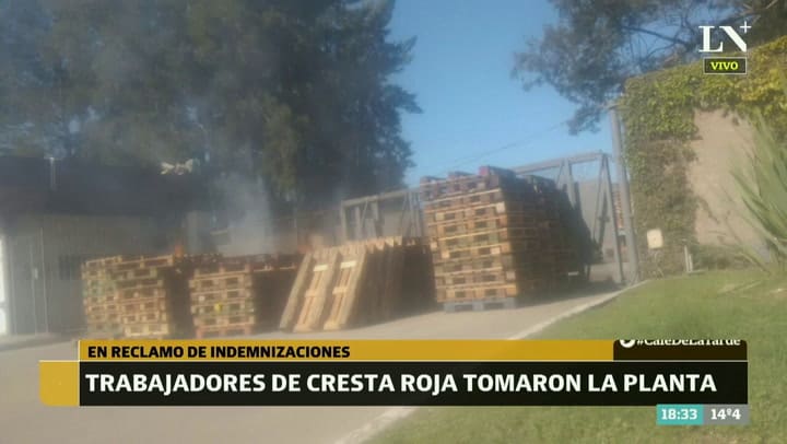 Unos 800 operarios de Cresta Roja toman la planta de Esteban Echecheverría
