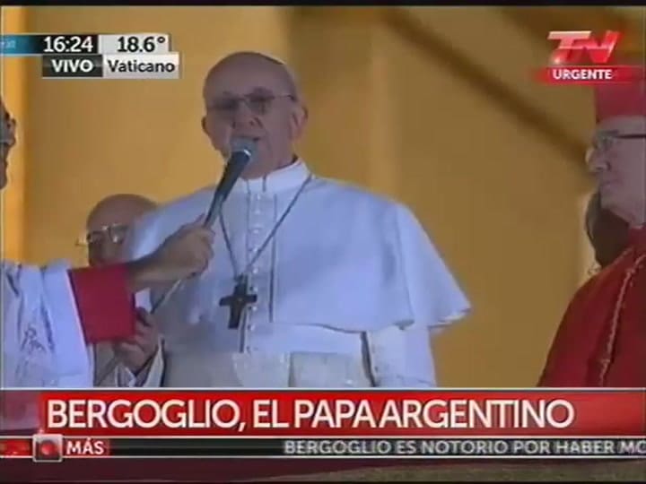 El primer mensaje de Jorge Bergoglio (TN)