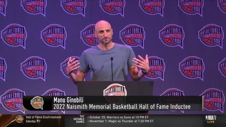 Manu Ginóbili al Salón de la Fama, entrevista