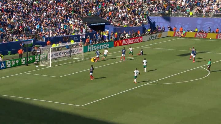 Tercer gol de Francia vs Senegal