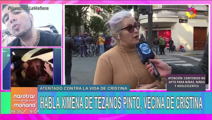 La vecina de Cristina Kirchner reveló cómo se vivió el ataque desde el interior del edificio