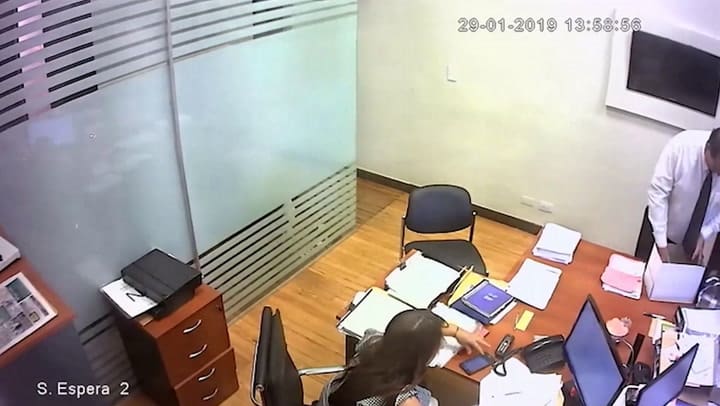 Edgardo Kueider y sus funcionarios en 2019
