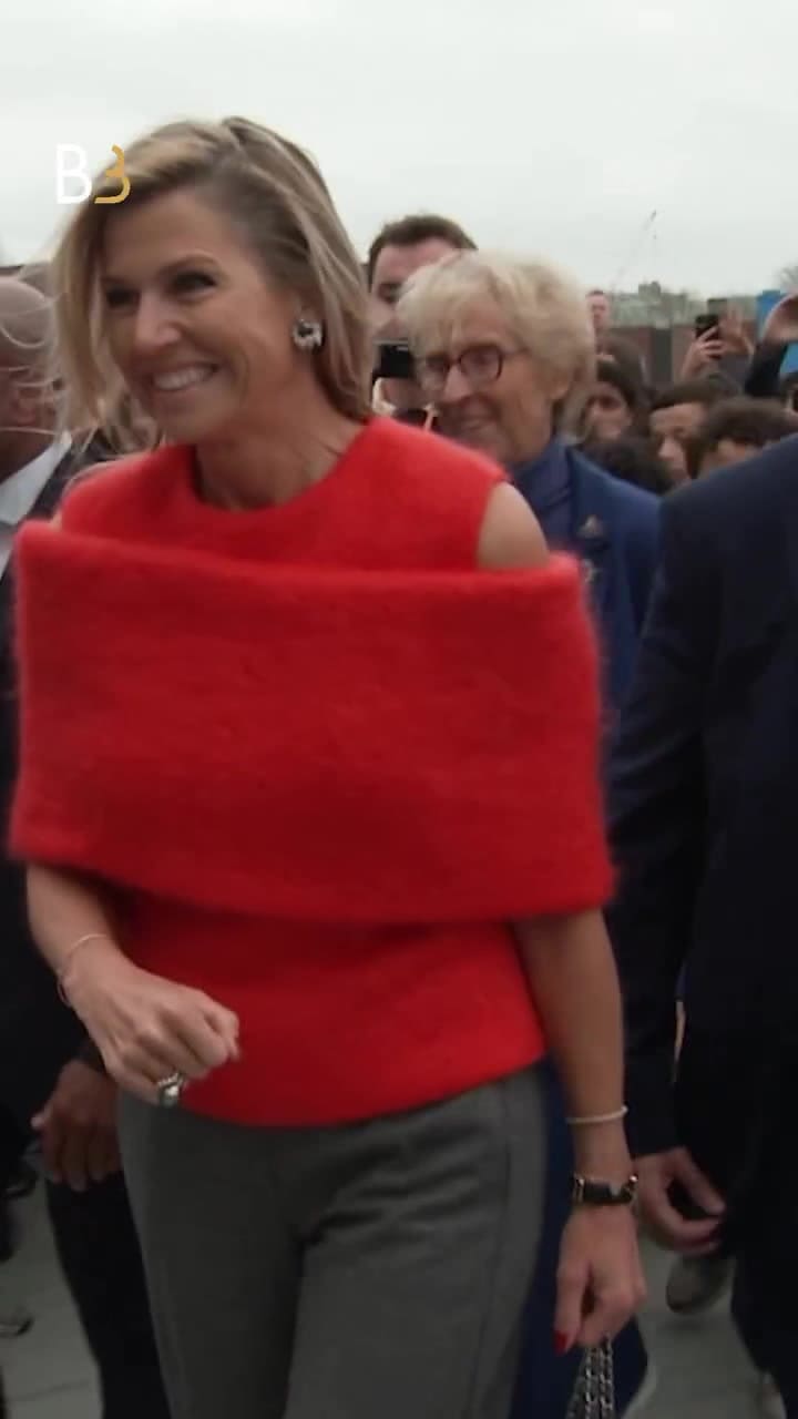 La elegante pieza roja que lució Máxima Zorreguieta