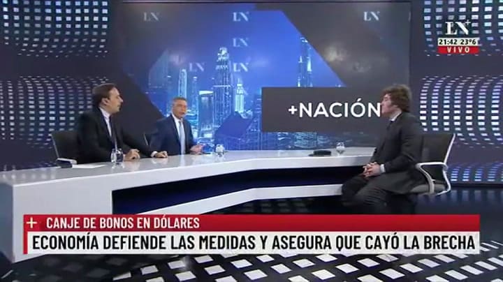 Entrevista a Javier Milei en +Nación