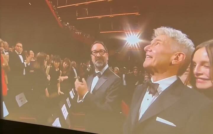 Así fue la llegada de Harrison Ford y Calista Flockhart a Cannes