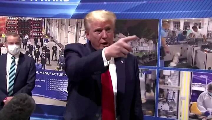 Donald Trump se resiste a ponerse la mascarilla en público - Fuente: Reuters (Julio 2020)