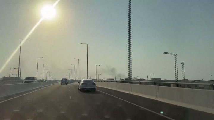 Humo sobre Doha después del ataque
